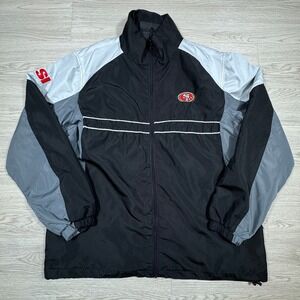 Dunbrooke Mens San Francisco 49ers Windbreaker Jacket Black Grey White XL SF
